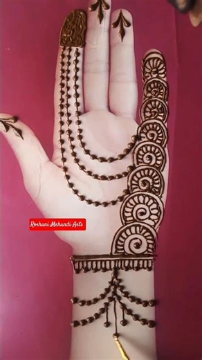 Simple and easy mehandi design for hands #hennadesign #mehandidesign