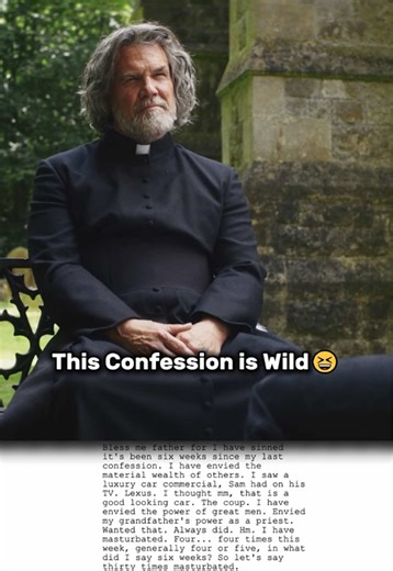 Father Wicks was unhinged 😭 and the nerve to reach out for a handshake after a confession like that….💀 Scene and Screenplay from “Wake Up Dead Man” (2025) . . . . . . . #knivesout #wakeupdeadman #joshbrolin #joshoconnor #screenplay