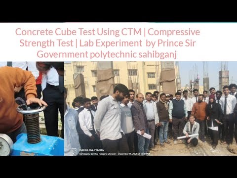 Concrete Cube Test Using CTM | Compressive Strength Test | civil Lab Experiments by Prince Sir
