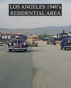 1950's Residential Area of Los Angeles in color | Amazing Time Capsule