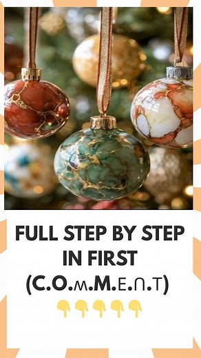 24K views · 133 reactions | Make Your Own Marbled Christmas Ornaments at Home Looking for a festive craft that kids and adults will both love? These DIY Marbled Christmas Ornaments are colorful, creative, and completely unique. With just a few paint colors and clear ornaments, you can create stunning, one-of-a-kind decorations that shimmer with holiday cheer. | Kira Recipes | Facebook