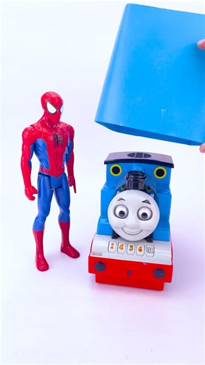 🚂💙 Spider-Man Meets a Big Thomas 🕸️ #Thomas #thomasandfriends #train #spiderman