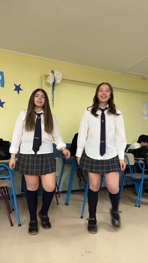 School Uniform Dance Routine in Classroom Setting