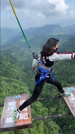 Pre-jump silent suspense surpasses falling terror+:Asmr Bungee Jumping