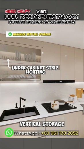 Smart Layout Meets Clean Storage – Small Kitchen | Home Transformation #highlights