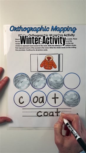 O-G Online Academy on Instagram: "Orthographic mapping is not about memorizing words. It is about connecting sounds to symbols so words become automatic for reading and spelling. In this winter activity, students: -Say the word -Map each sound -Match sounds to letters -Write the word with intention Pictures anchor meaning. Writing lines reinforce accuracy. And the brain builds a permanent map for fluent reading. This is how we move from effortful decoding to automatic word recognition, one word