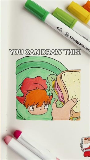 You can draw this! Ponyo from Studio Ghibli