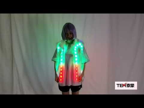 LED Luminous Faux Fur Coat – Remote Control Light Up Jacket