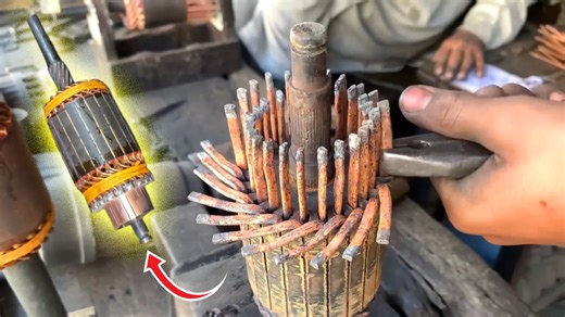 Burnt Stator Restoration: A Craftsman’s Skillful Repair with Years of Experience