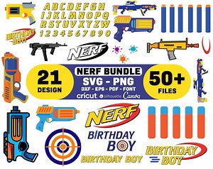 Nerf Svg Bundle, High Quality Nerf Png, Nerf Gun Svg, Nerf Clipart, Birthday Svg, Shirt Design, Svg for Cricut, Instant Download - Etsy