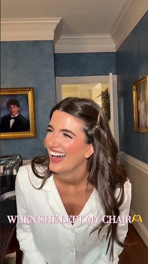 Bride before and after the glam chair! Natural makeup with blush and glowy skin. Half up half down!