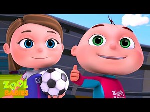 Zool Babies Playing Football Song And More | Nursery Rhymes For Kids | Zool Babies Songs
