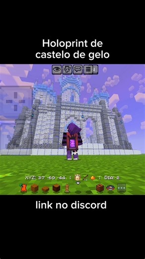 holoprint de castelo de gelo #minecraft #viral #minecraftpe #bedrock #foryou #viralvideo #fypシ