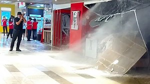 KFC ceiling collapses sparking panic as water spews into shopping mall