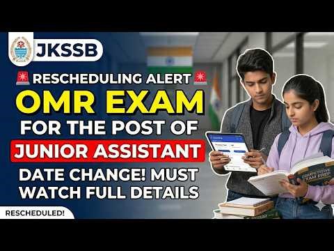 JKSSB Junior Assistant Exam Postponed! 🚨 New Exam Date Out - Official Notice Dekho!