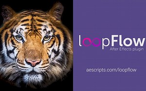 中文汉化AE插件-静态图片局部流动循环动画特效 loopFlow v1.2.1 WinMac兼容