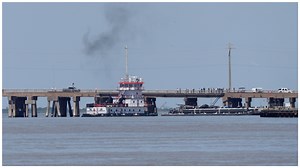 WATCH: Barge causes oil spill when it hits bridge in Galveston, Texas