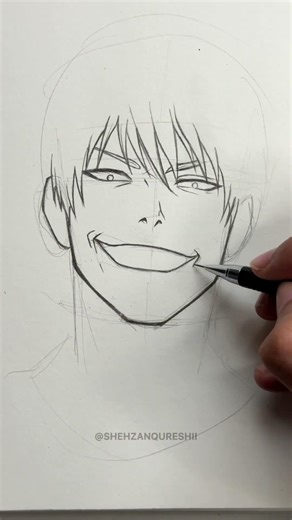 Drawing Toji Fushiguro Face