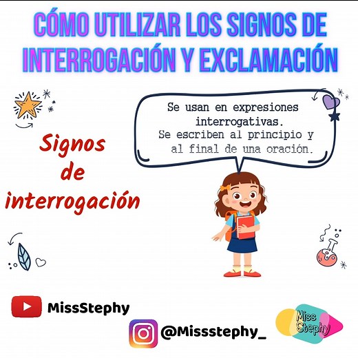 ¿Qué son los signos de INTERROGACIÓN Y EXCLAMACIÓN❓❗ En este video te explico de manera sencilla cómo utilizar los signos de interrogación y de exclamación, te dejo ejemplos y un ejercicio de práctica. | Miss Stephy