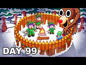 Using The NEW SANTA TECH To Build The Most SECURE BASE In 99 Nights In The Forest!