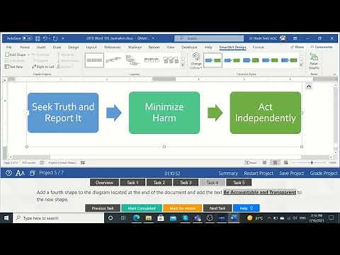 GMetrix - MOS Word 2019 Associate Practice Exam 1 (Training Mode)