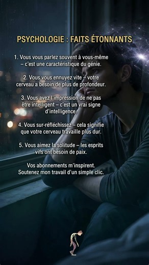 🧠 5 signes psy que vous êtes plus intelligent ! #faits
