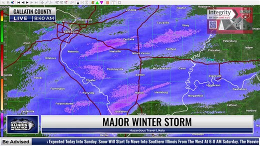 MAJOR WINTER STORM EXPECTED TODAY-TOMORROW. LET'S TALK! | Southern Illinois Weather Information