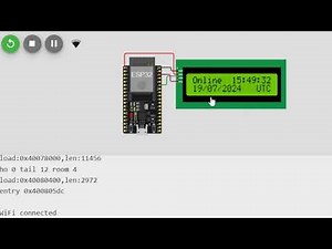 ESP32 NTP Time Update Simulation | Real-Time Clock with LCD Display