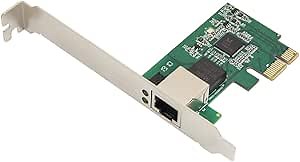 Syba 2.5 Gigabit Ethernet PCI Express PCI-E x1 Network Interface Card 10/100/1000/25000 Mbps RJ45 LAN for Desktop PC SD-PEX24065