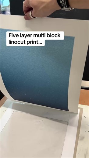 Exploring Five Layer Multi Block Linocut Print Technique