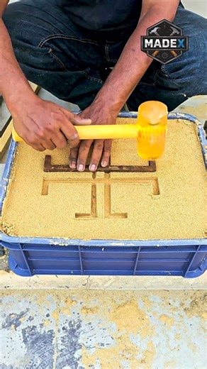 Hot Metal Meets Sand – Insane Lead Casting Result! ⚙️🔥