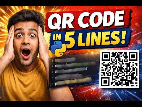 👉 Only 5 Lines of Python?! 😳 Build a QR Code Generator