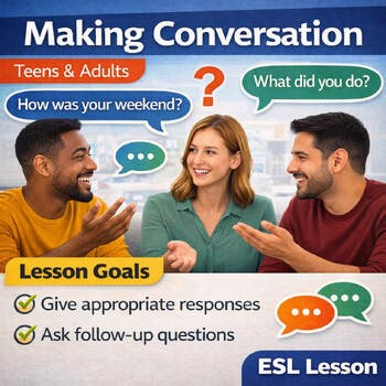 ESL Making Conversations | Follow-Up Questions & Small Talk (PDF   Editable PPT)