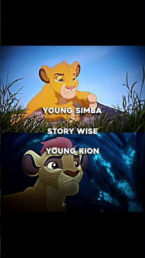 Young Simba vs Young Kion STORY WISE || #thelionguard #edit