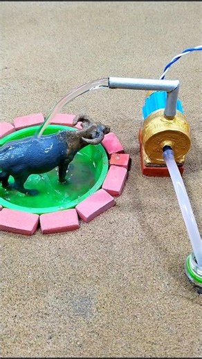 mini tractor video how to make mini motor water pump science project #waterpump #shorts # 676