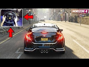 Forza Horizon 4 - Honda Civic Type R 2018 (Steering Wheel w/ Clutch + Shifter) Gameplay
