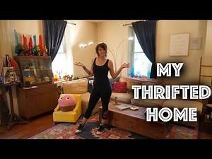 My Mostly Thrifted Home | Living Room Tour | Show Off Your Bunker Challenge
