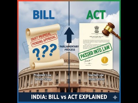 Act Vs Bill | Simple and Easy to Understand!