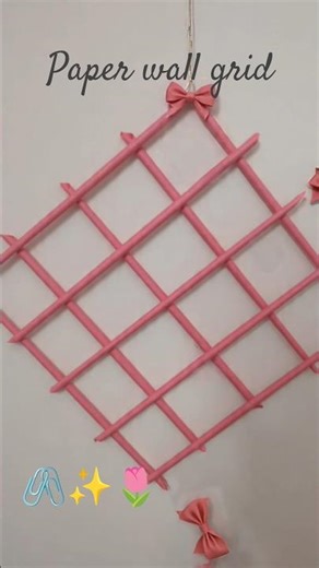 DIY paper wall grid 🖇️✨🌷 #shorts #pinterest #DIY #paperwork