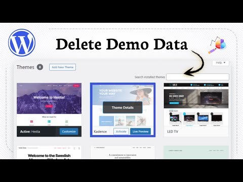 How to remove demo content from a WordPress theme