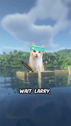larry pulls up on chillcatguy and @iamrigbycat on the flying ghast in minecraft 🤯 #cats #minecraft
