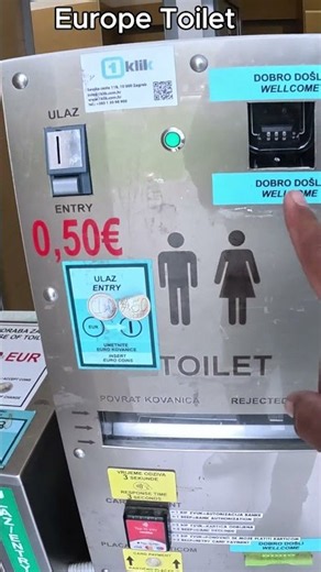 Toilet in Europe #toilet #travel