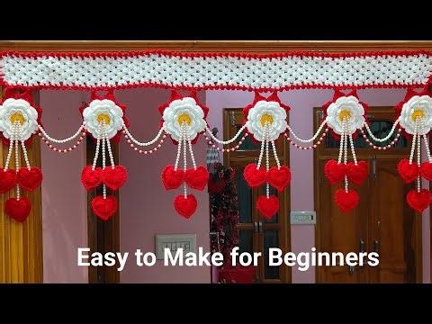 Designer Toran 💫 Crochet Door Hanging Toran Tutorial 🥰 Easy Design/Bandhanwar/Gate parda