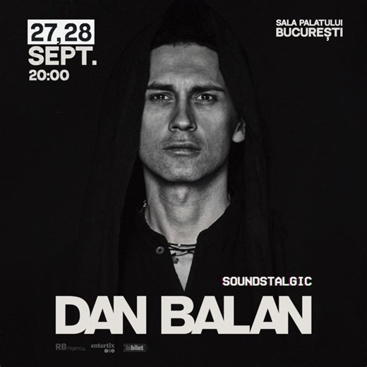 Primul meu concert solo mare la București. Vă aștept cu mult drag la un show nou, cu un nume care spune tot: "Soundstalgic" 📍 Sala Palatului 📅 27 & 28 septembrie 2025 🎟️ Biletele sunt disponibile acum | Dan Balan
