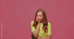 Facepalm, shame failure emotions. Upset worried woman slap hand on face, blaming herself for fault mistake