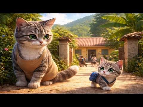 Baby Cat’s First Day at School | Emotional Mama Cat thinking about baby cat l Simple life of a Cat