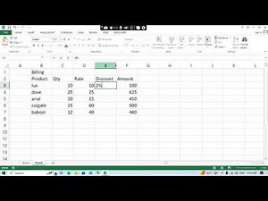 Billing Table In Excel