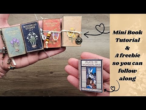 Miniature Book Tutorial with Free Vintage Printable