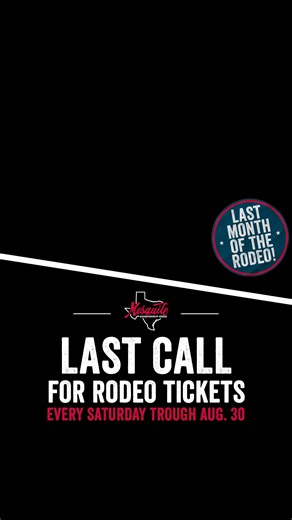 Last call for the rodeo this season! The Mesquite Championship Rodeo runs through Aug. 30 so get your tickets now before it's too late! Get Your Tickets → MesquiteRodeo.com | Mesquite Championship Rodeo