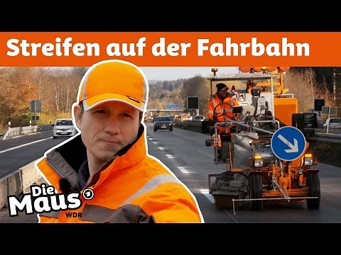 Wie kommen die Streifen auf die Autobahn?| DieMaus | WDR